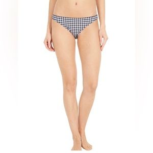 NWT J.Crew LOWRIDER BIKINI BOTTOM IN MATTE GINGHAM Size/M.